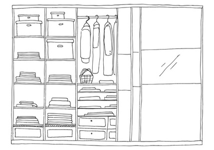 打开的衣柜图片-打开的衣柜素材-打开的衣柜插画-摄图新视界