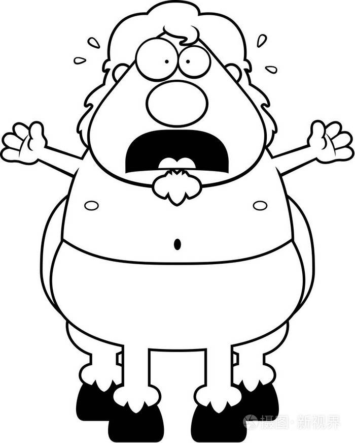 害怕的卡通半人马座插画-正版商用图片1ry5g5-摄图新视界