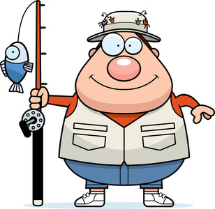 快乐卡通渔夫图片