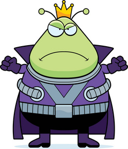 愤怒的卡通火星人国王照片