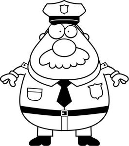 卡通警察胡子图片