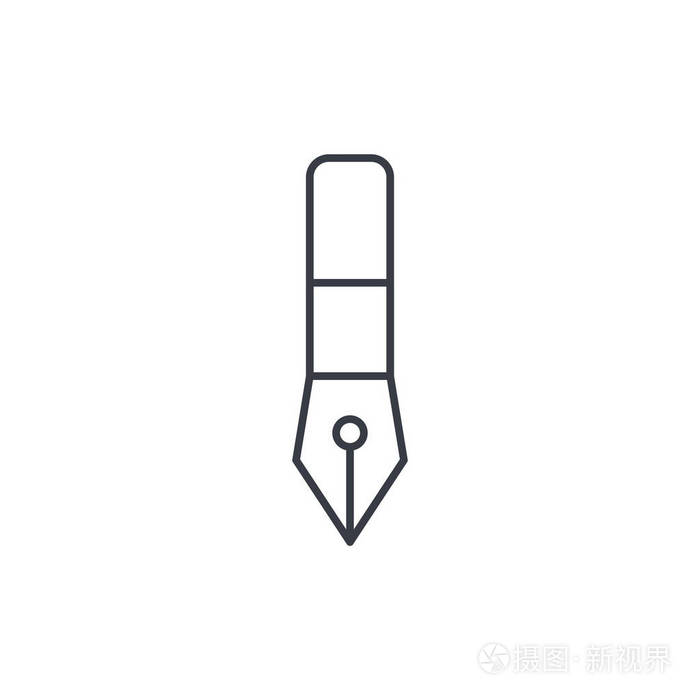 自来水笔细线图标插画-正版商用图片1ryv1d-摄图新视界