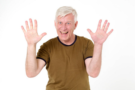 一个欢迎的手势. 用手指做手势十.照片