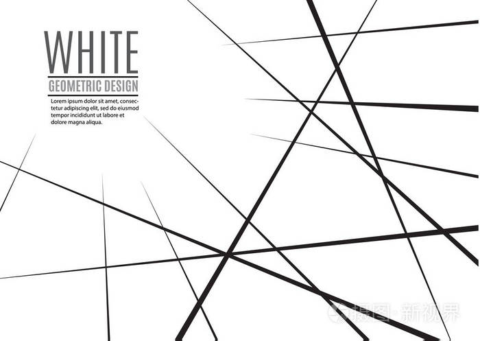 随机混沌线抽象几何图案.矢量背景.