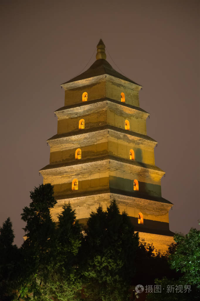 中国西安著名的大雁塔