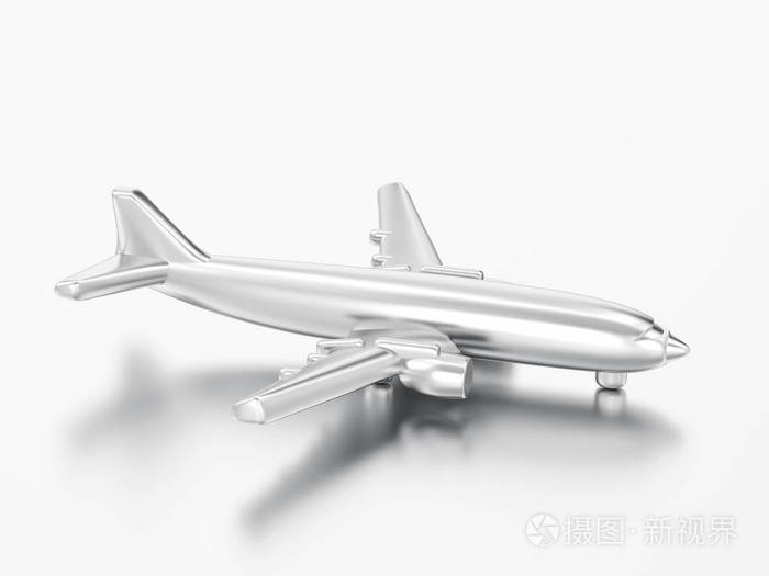 3d 插图3d 银色飞机