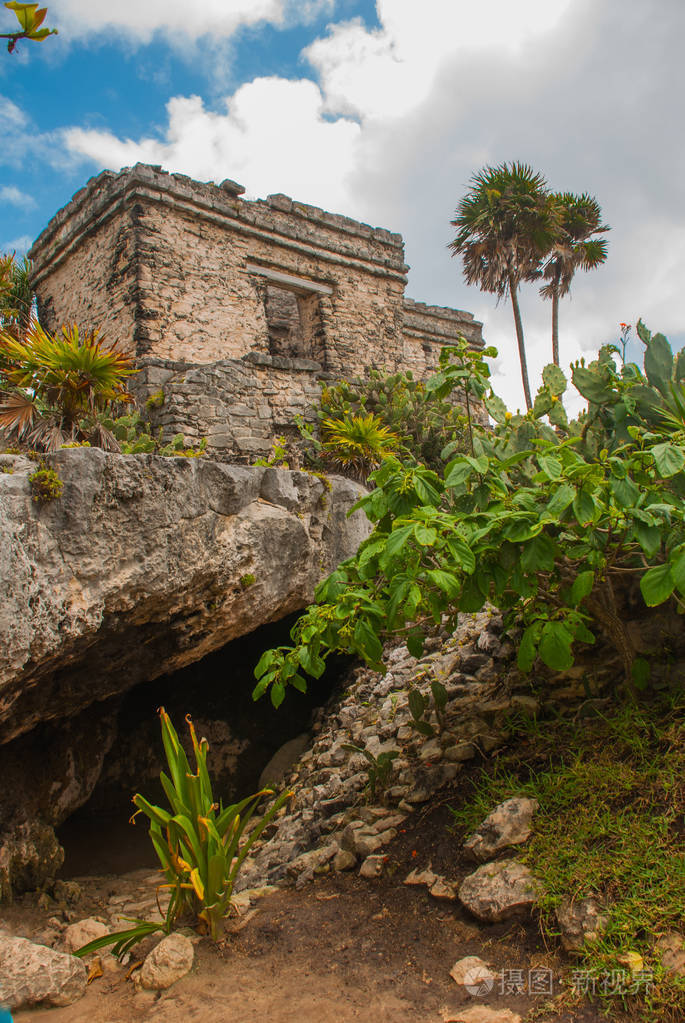 图卢姆尤卡坦墨西哥玛雅人建造的考古遗址。 古罗马