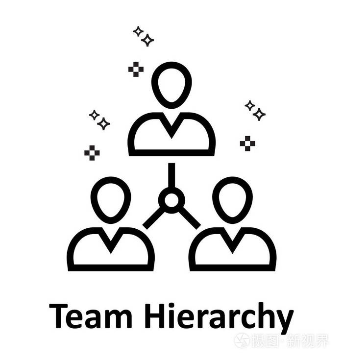 团队层次结构行可编辑向量图标插画-正版商用图片1s0o6d-摄图新视界
