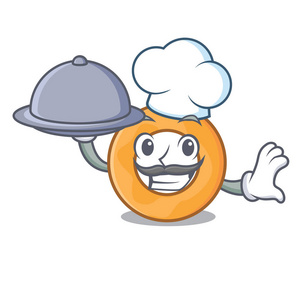 厨师食品洋葱圈吉祥物卡通矢量插图照片