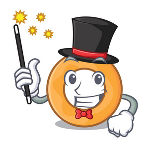 魔术洋葱圈吉祥物卡通矢量插图照片