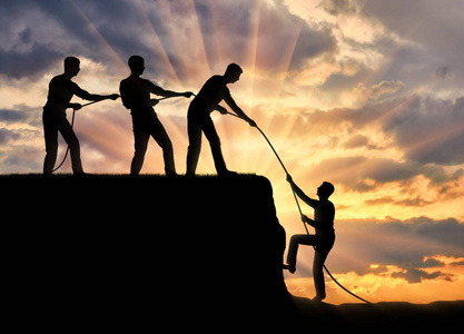 团队合作和互助的概念照片