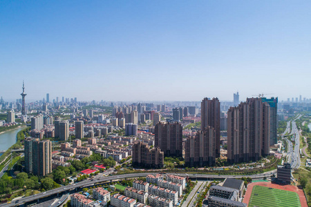 鸟瞰南京图片