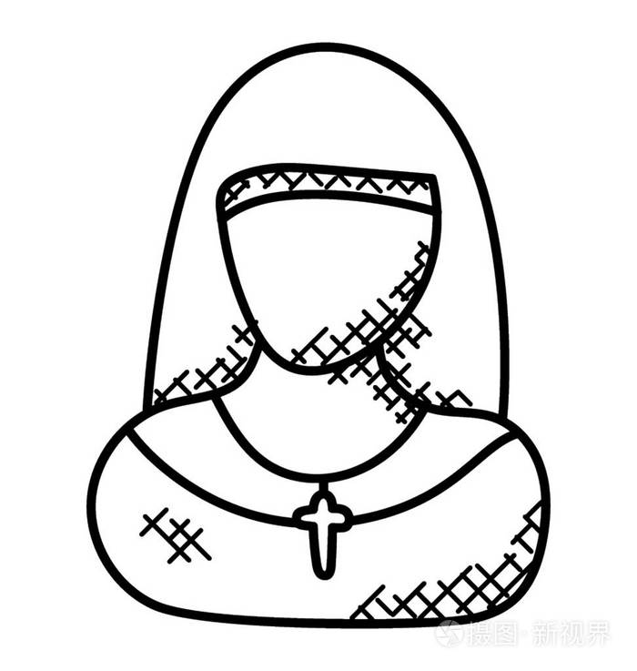 基督教妇女宗教团体成员插画-正版商用图片1s1319-摄图新视界