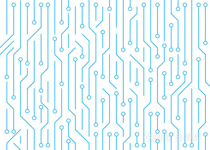 白色背景上的电路板.高科技技术背景质感.图案抽象插图.
