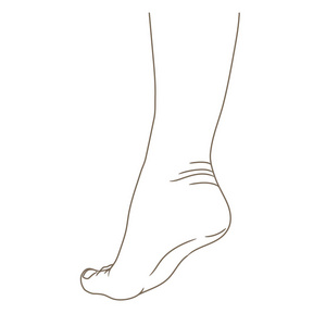 欧美大叔黑白侧女性腿赤脚侧视.