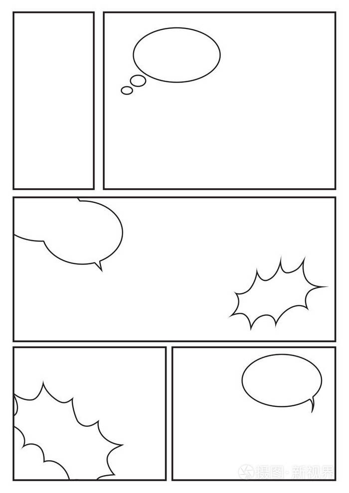 漫画故事板布局模板,快速创造漫画风格.
