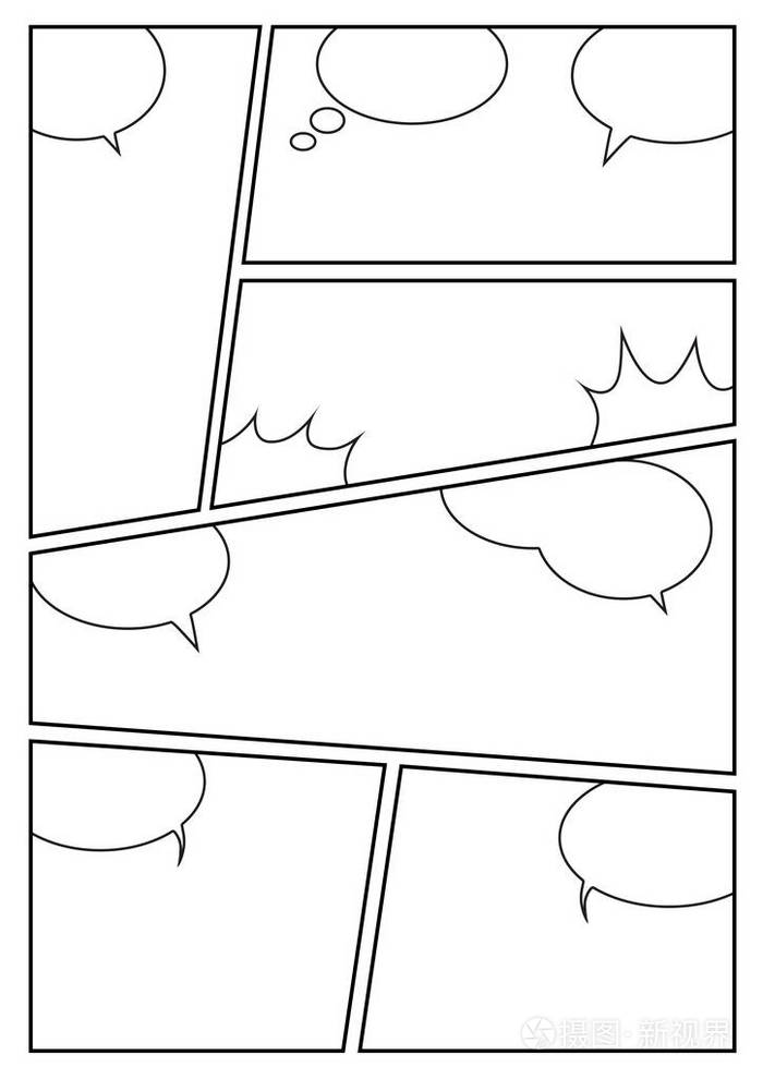 漫画故事板布局模板,快速创造漫画风格.