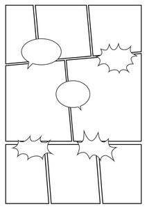 漫画故事板布局模板,快速创造漫画风格.