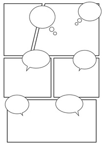 漫画故事板布局模板,快速创造漫画风格.