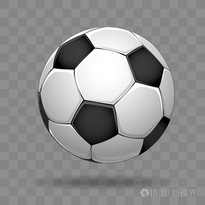 在透明背景下独立的足球球