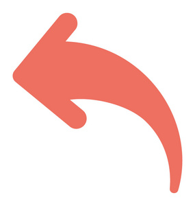 平面图标图像图片弯曲右转弯箭头的平面图标图像图片旋转弯曲箭头彩色