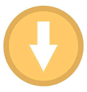 向下箭头方向的箭头插画