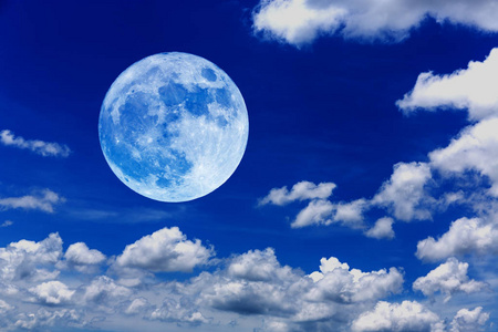 阴天背景夜空中的超级月亮图片