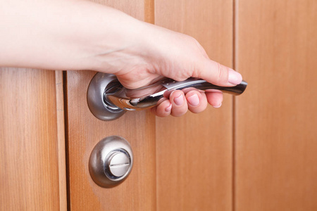 手握门把手图片