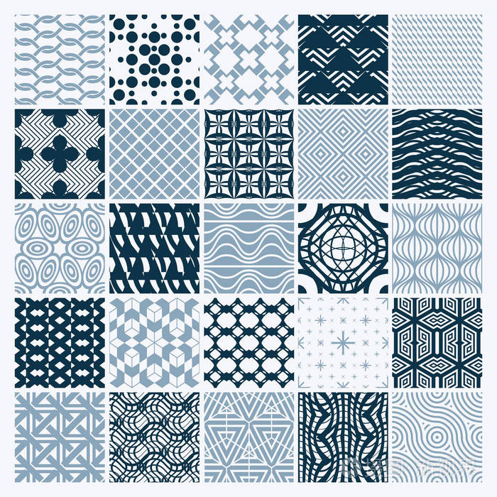 单色无缝图案收集最适合用于纺织品设计.