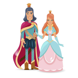 王子和公主. 童话故事中的人物.照片