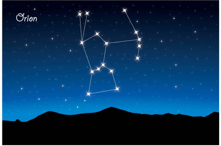 星座猎户座在深空照片