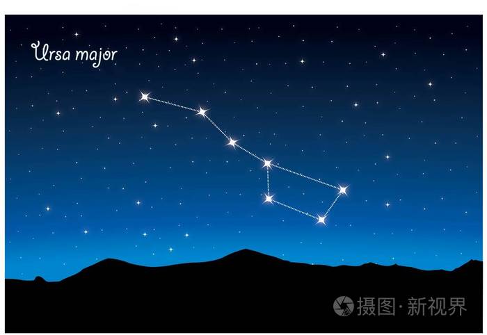 深空的星座大北斗七星插画-正版商用图片1s40hc-摄图新视界