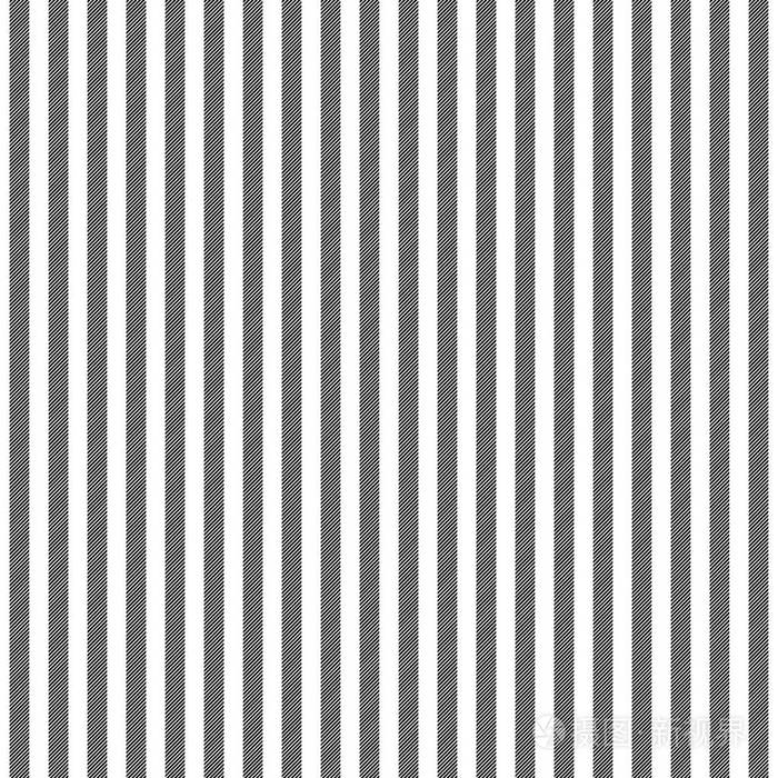 黑色白色条纹织物纹理无缝图案. 矢量图.