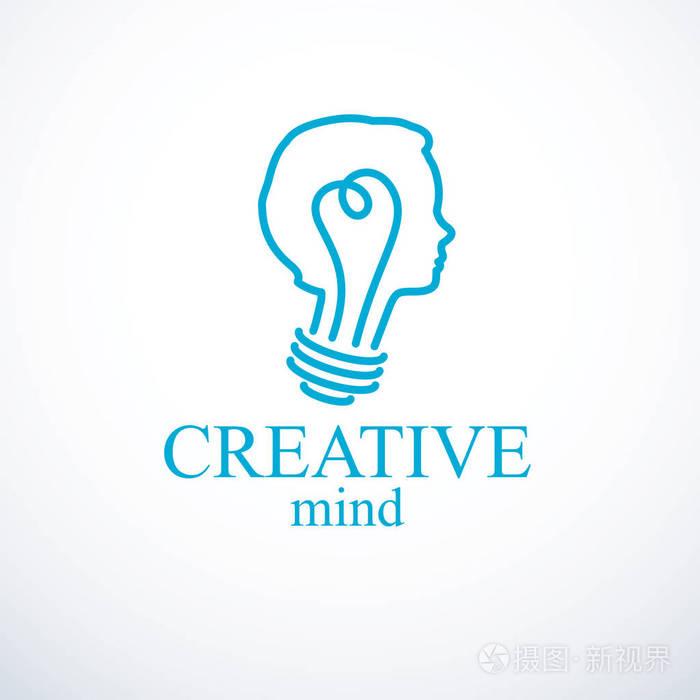 聪明的思维和头脑风暴的想法图标.