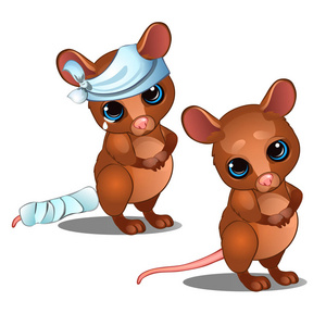 卡通白色老鼠图片