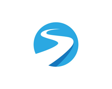 字母河流标志模板矢量图示设计照片