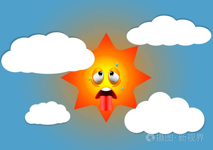 炎热的夏天天气插图