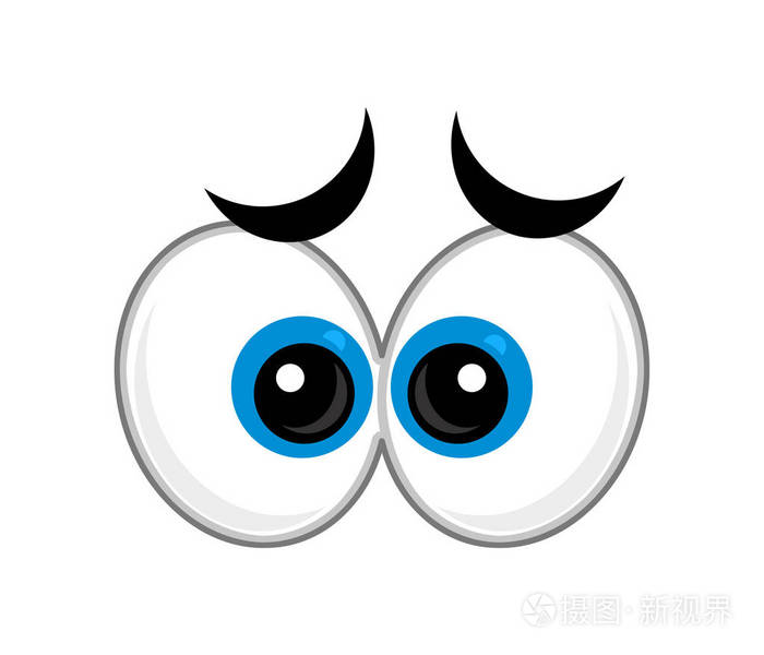 卡通眼睛插图关闭照片-正版商用图片1s5981-摄图新视界