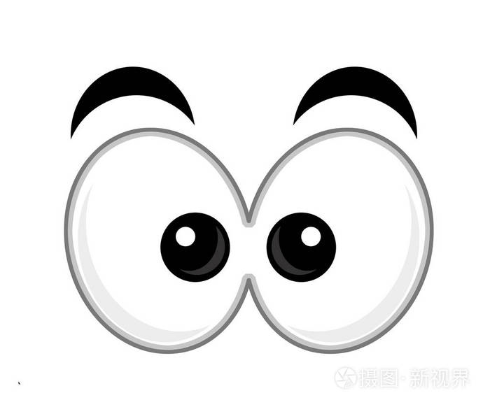 卡通眼睛插图关闭