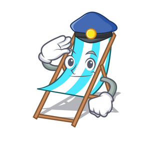 警察沙滩椅人物卡通插图图片