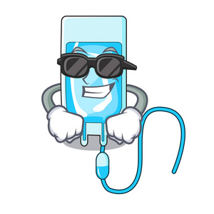 卡通输液超级酷的瓶子角色卡通插图照片