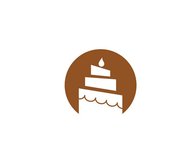 蛋糕标志图标矢量插图设计模板