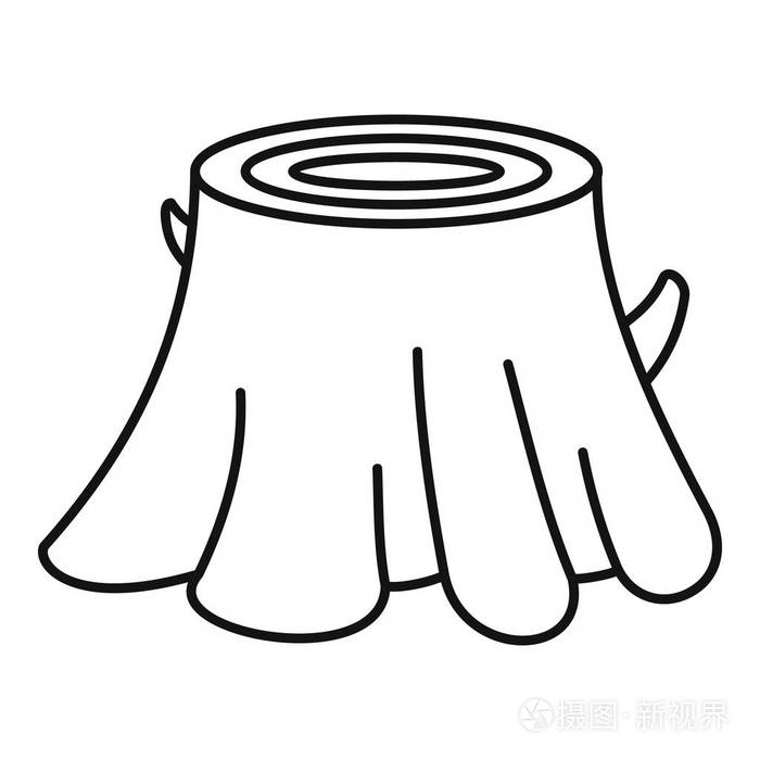 树的树桩图标大纲样式