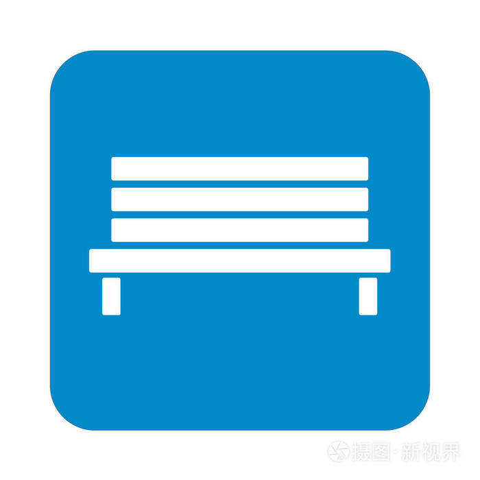 户外公园木凳矢量图标