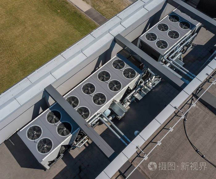建筑物屋顶通风系统, 暖通空调照片-正版商用图片1s6lyw-摄图新视界
