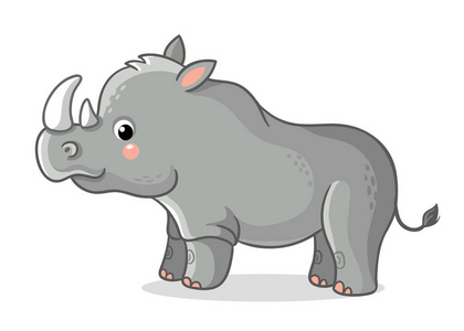 可爱犀牛图片