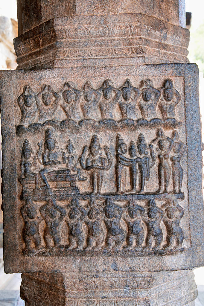 s dughter Jayanti or Devasena, Inner pillars, agramandapa, Aira