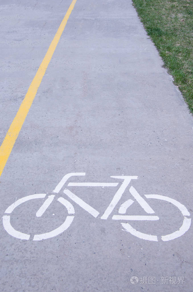 道路标记自行车路径标志