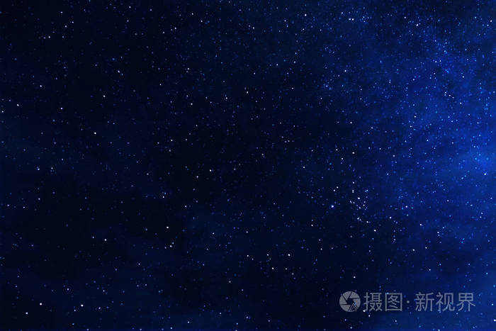 美丽夜空与星星的长照