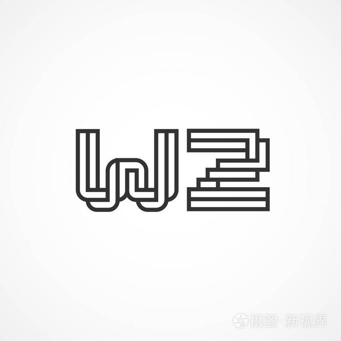 初始字母WZ标志模板设计